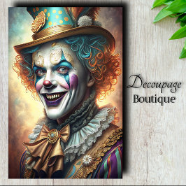 Theatrical Showman Clown Decoupage