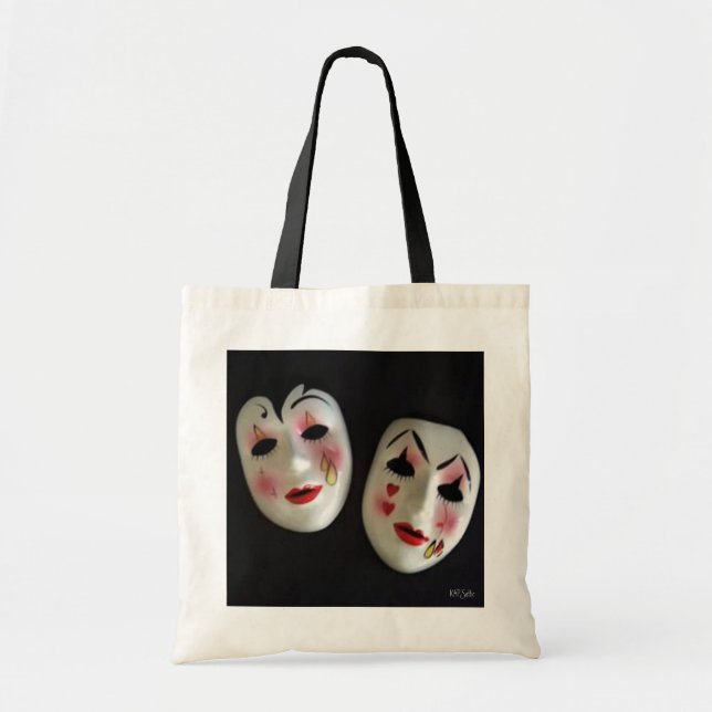 Theatrik Mask Ansikte Tygkasse (Framsidan)