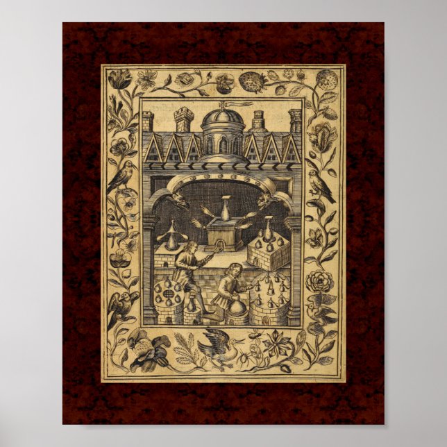 Theatrum Chemicum: 1652 Alchemy Illustration Poster (Framsidan)