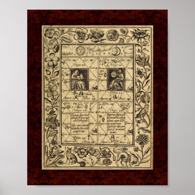 Theatrum Chemicum: 1652 Alchemy Illustration Poster (Framsidan)