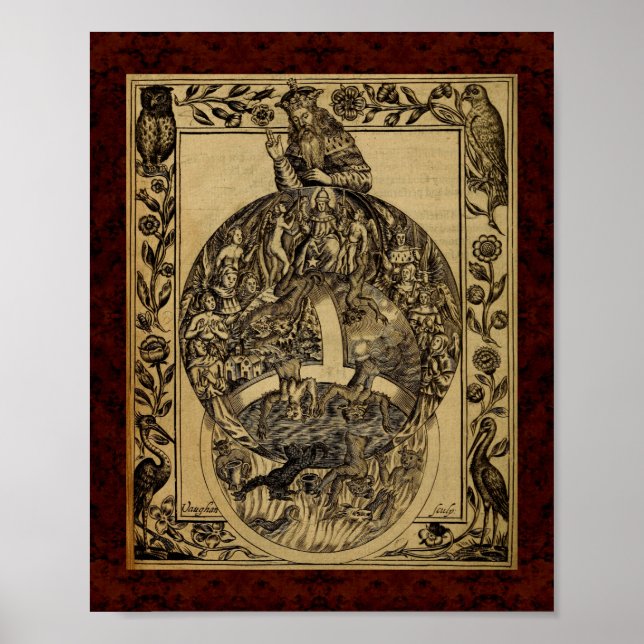 Theatrum Chemicum: 1652 Alchemy Illustration Poster (Framsidan)