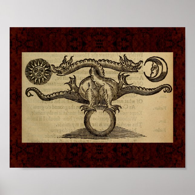 Theatrum Chemicum: 1652 Alchemy Illustration Poster (Framsidan)