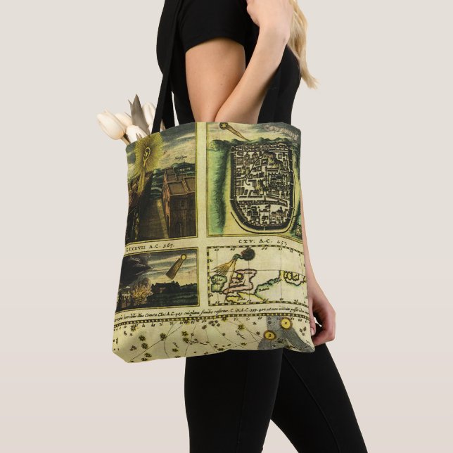 Theatrum Cometicum Comets by Stanislaw Lubieniecki Tygkasse (Närbild)