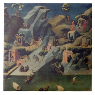 Thebaid c.1410 (tempera på panel) (se också 1629 kakelplatta