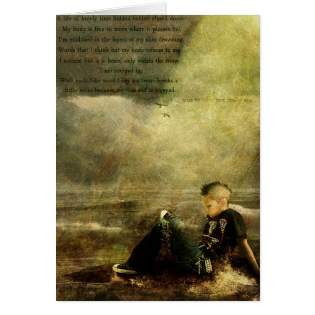 theboy-pir pressar hälsningskort (Framsidan)