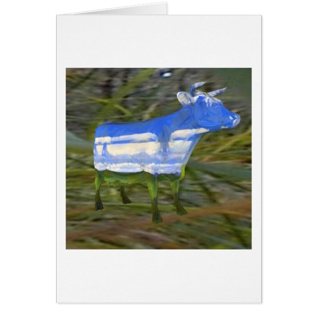 TheCow-WHO-Ate-theSky Hälsningskort (Framsidan)