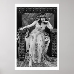 Theda Bara Cleopatra B&W filmaffisch Poster