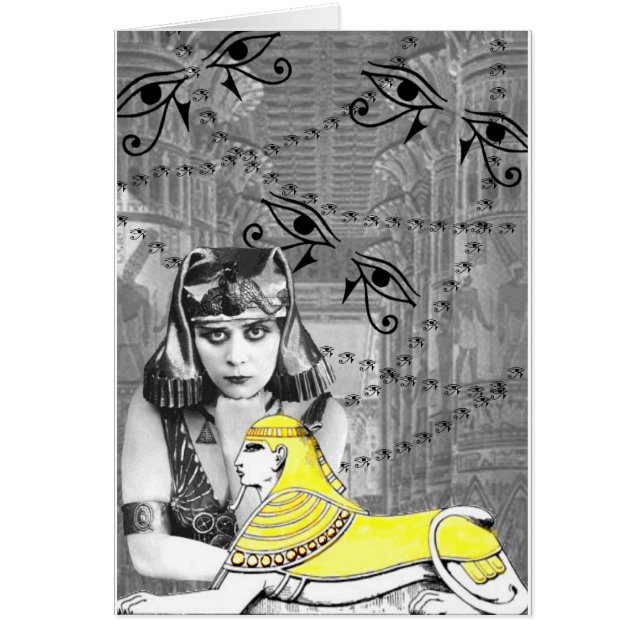 Theda Bara Collagedesign Hälsningskort (Framsidan)