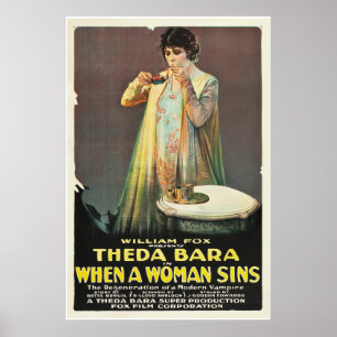 Theda Bara "När en kvinna sjunger" Poster