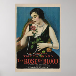 Theda Bara ron av blodfilmaffischen Poster