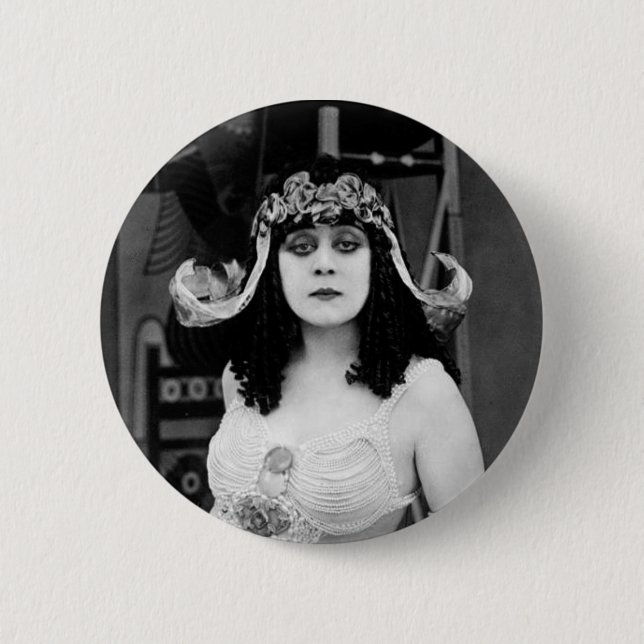 Theda Bara som Cleopatra Button Knapp (Framsida)