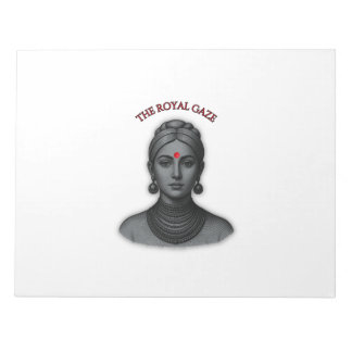 Thee Royal Gaze - Indian Queen Line Art Anteckningsblock