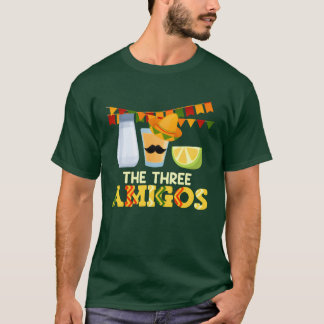 Thehree Amigosequila Mexikansk Drinkfest retro T Shirt