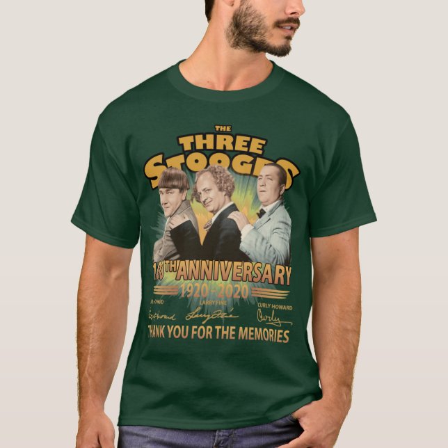 Thehree Stooges 100th Anniversary 1920 2020 Signat T Shirt (Framsida)