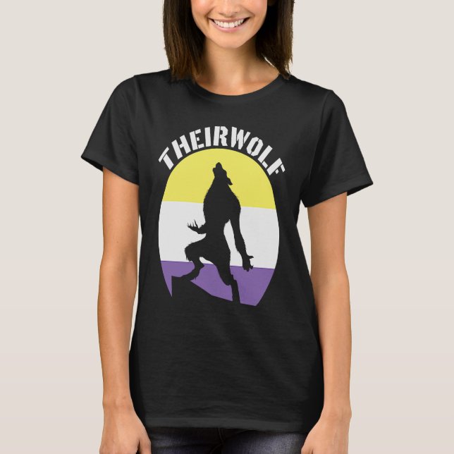 Theirvargen Androgynous Non Binary Gender Identity T Shirt (Framsida)