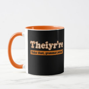 Theiyr är engelsk lärare Grammar Police Mugg