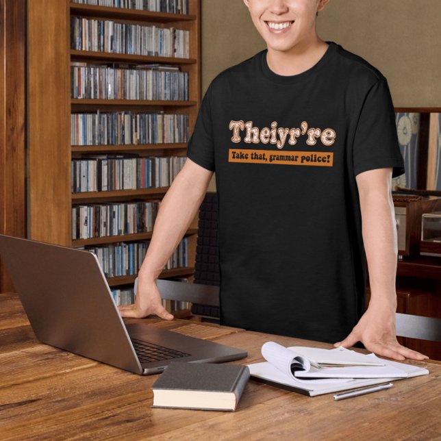 Theiyr är engelsk lärare Grammar Police T Shirt (Skapare uppladdad)