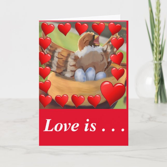 #TheLittleBirdToChirpe Valentine's Kort (Framsida)