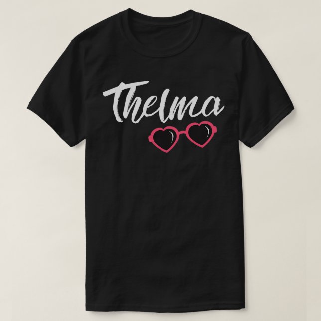 Thelma  Pink Glasses Cute Matching Best Friends  T Shirt (Design framsida)
