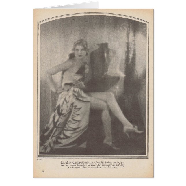 Thelma Todd 1928 Hälsningskort (Framsidan)