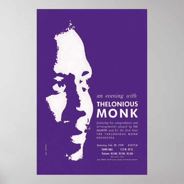 Thelonious Monk jazzaffisch - Orkester och Poster (Framsidan)