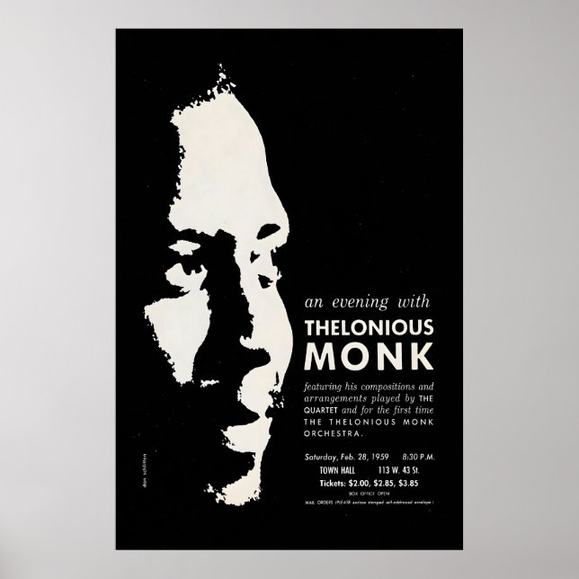 Thelonious Monk jazzaffisch - Orkester och Poster (Framsidan)