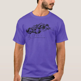 Thelwell Bolting Horse and Cowboyfamilj T Shirt
