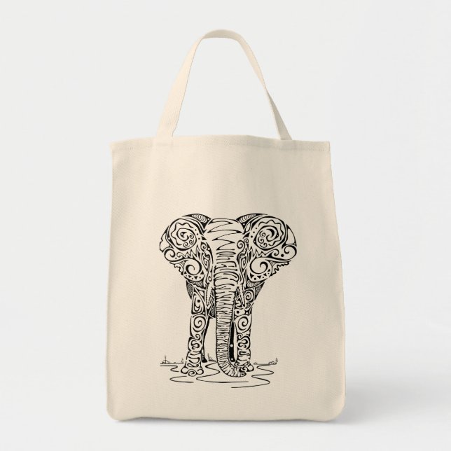 "Thembo" Elephant Design Tygkasse (Framsidan)