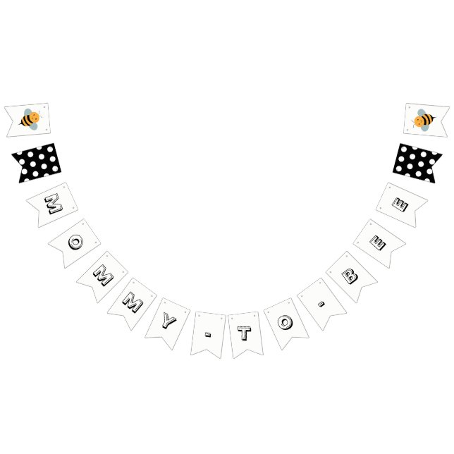 Themed baby showerbaner för bi - mamma till biet vimplar (Alla)