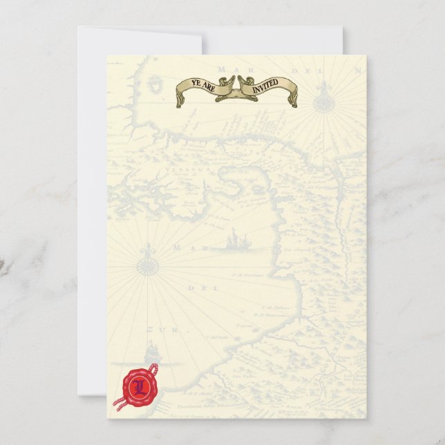 Themed bröllopsinbjudningar för pirat inbjudningar (Framsida)