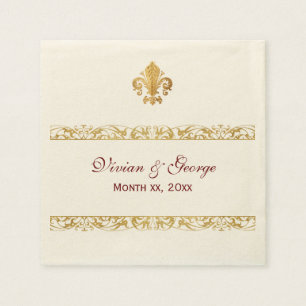 Themed design Fleur-de-lis Pappersservett