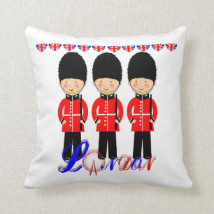 Themed design för gulliga London vakter Kudde