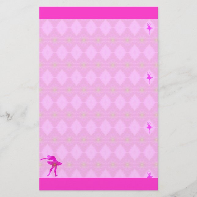 Themed diamantbrevpapper för balett brevpapper (Framsida)