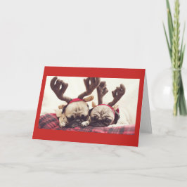 Themed festligt kort för valpjul