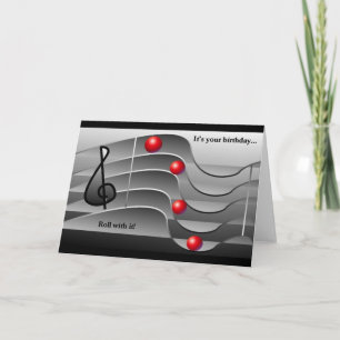 Themed födelsedaghälsningar för musik kort