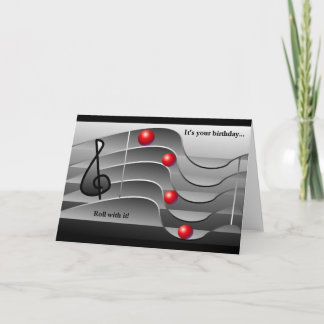 Themed födelsedaghälsningar för musik kort