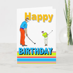 Themed födelsedagkort för Golf Kort
