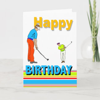 Themed födelsedagkort för Golf Kort