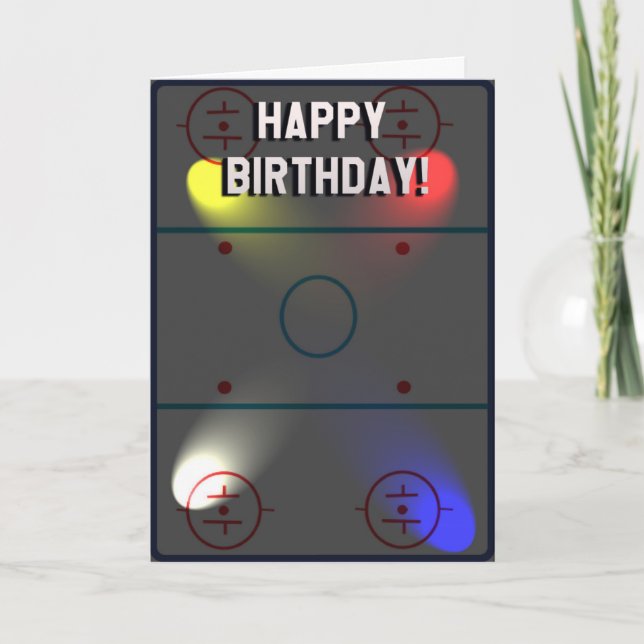 Themed födelsedagkort för hockey kort (Framsida)