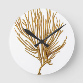 Themed för strand för havskorallnr. 12 kust- rund klocka