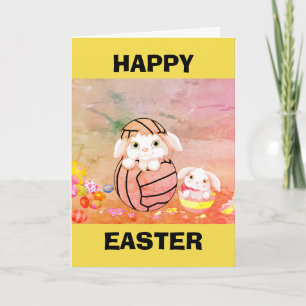 Themed glad påsk för Netball Helgkort