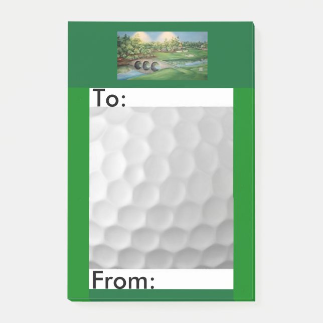 Themed Golf postar det notes/4x6 Post-it Block (Framsida)