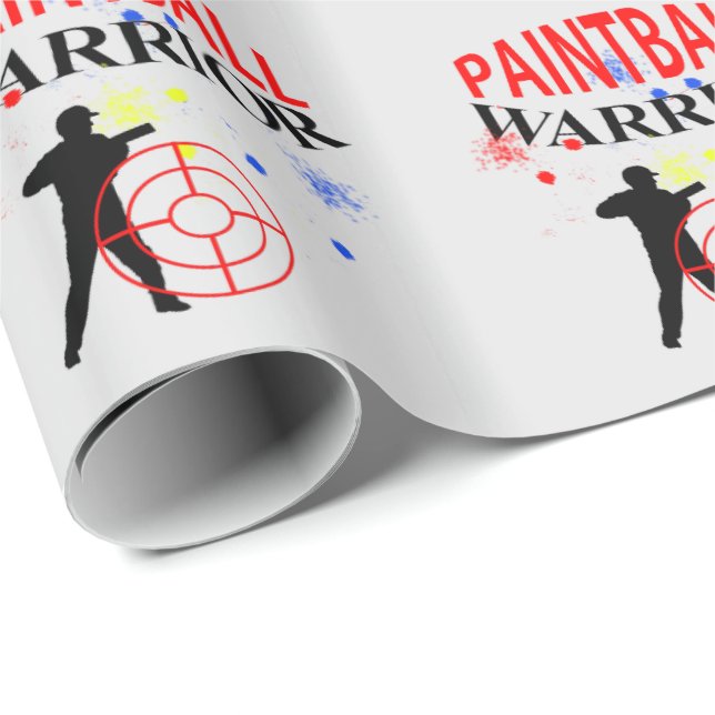 Themed grafiskt för Paintballkrigare Presentpapper (Rullad Hörn)