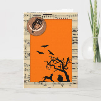 Themed Halloween för vintage kort