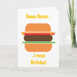 Themed hälsningkort för hamburgare kort