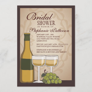 Themed inbjudan för Tuscan möhippavin