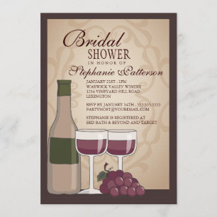 Themed inbjudan för Tuscan möhippavin