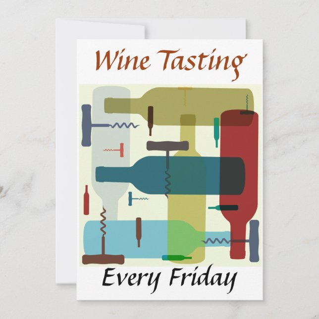 Themed inbjudan för vinflaska (Framsida)