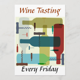 Themed inbjudan för vinflaska