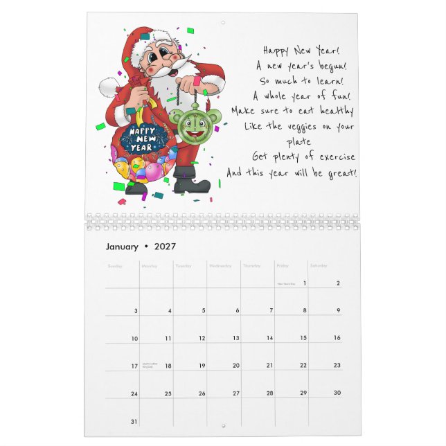 Themed jultomten kalender (Jan 2027)